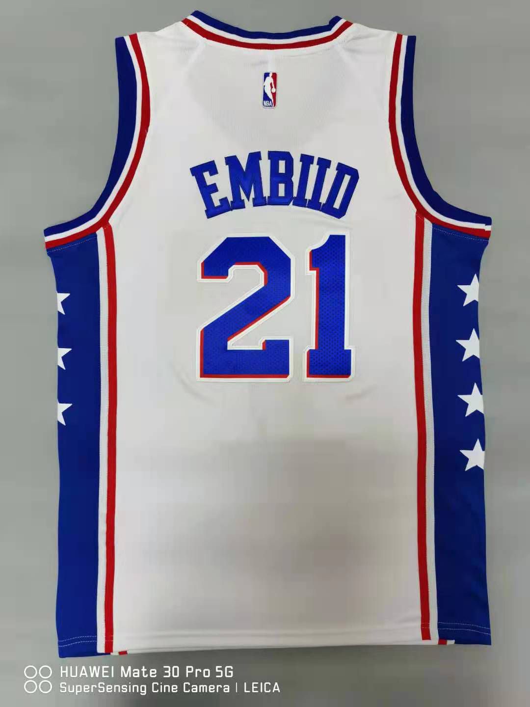 Men Philadelphia 76ers #21 Embiid White 2021 Nike Game NBA Jersey